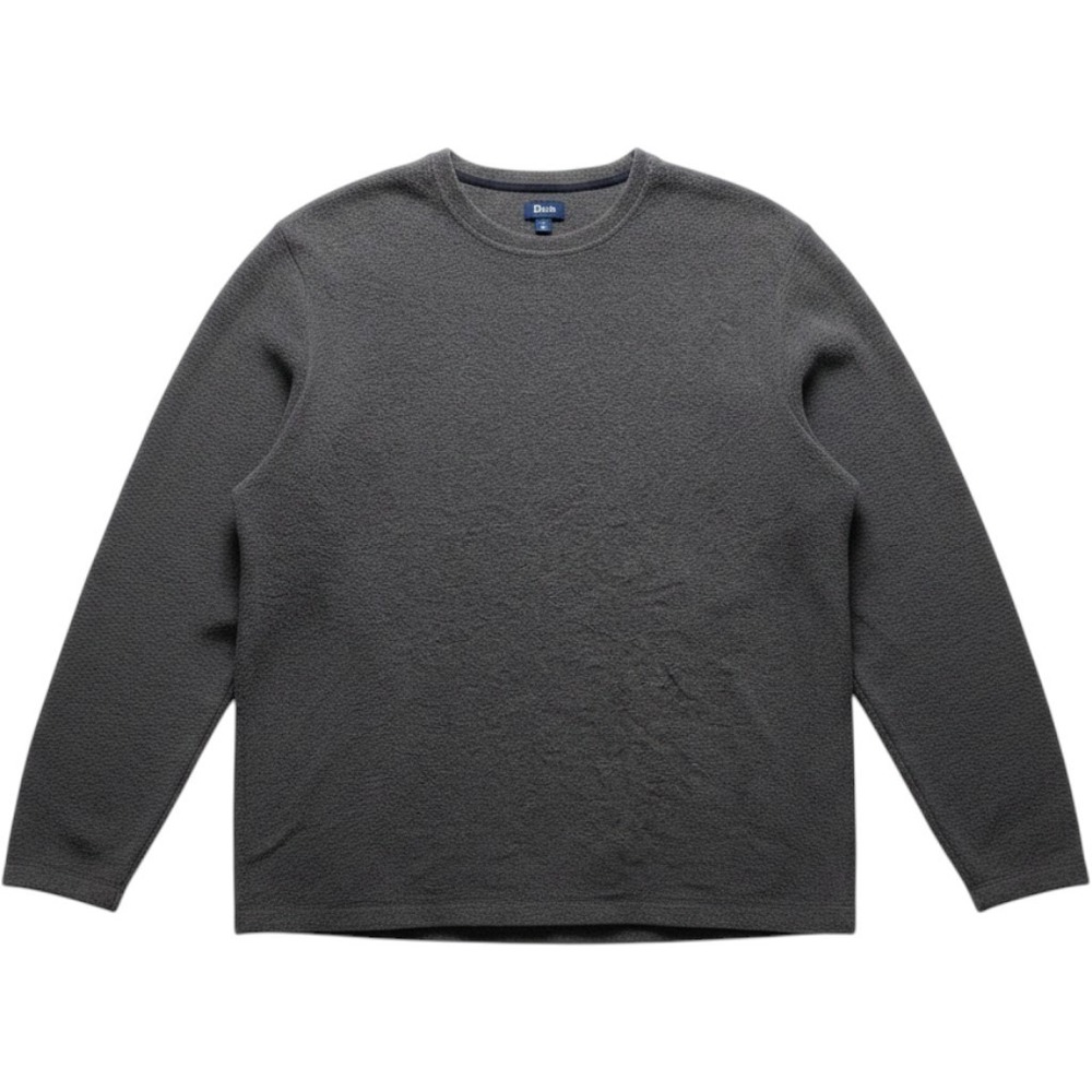 GH Bass Mens XXL Fleece Pullover Charcoal Gray Crewneck Long Sleeve Sweater